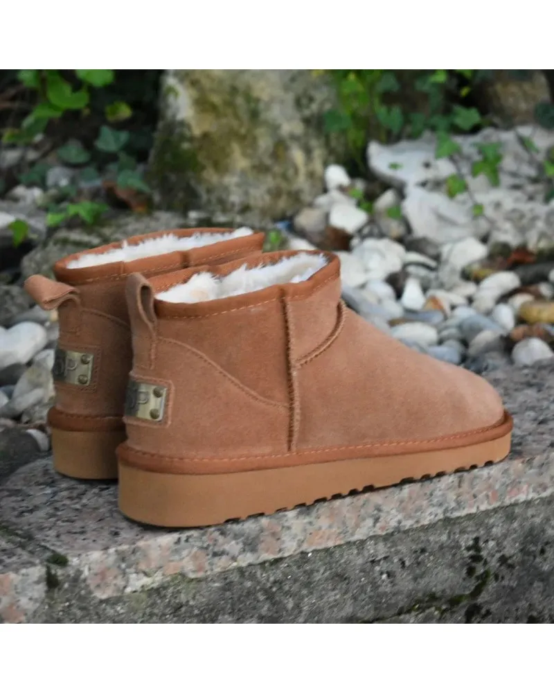 Bota Australiana de piel | top3shoes CIES NEGRO