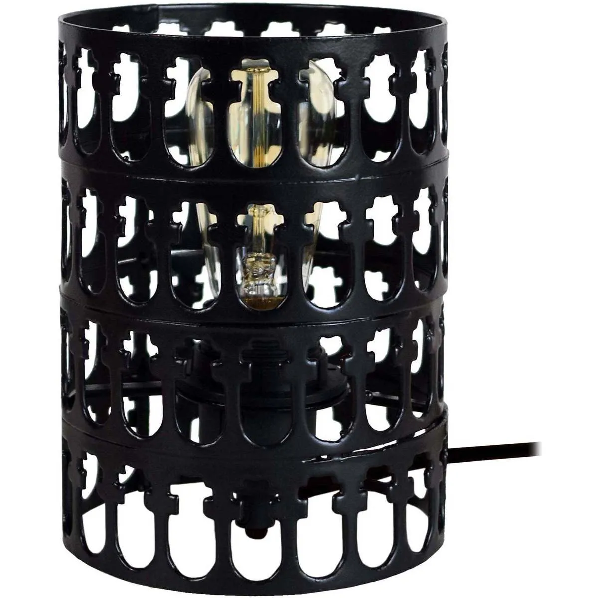 Lámpara de Mesa redondo metal marrón