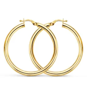Pendientes Oro 9 kt en Aro 35 mm.