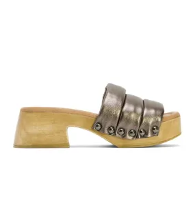 Sandalias de piel Nahya plateado
