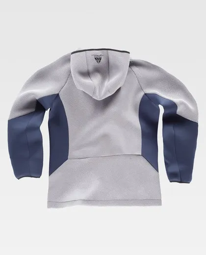 Sudadera combinada con capucha y manga ranglan Gris / Marino