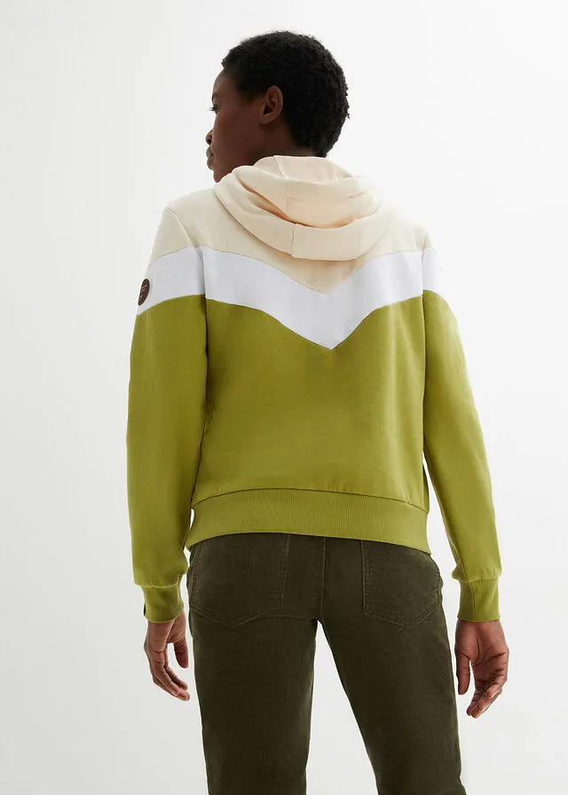 Sudadera con capucha Verde oliva-dorado