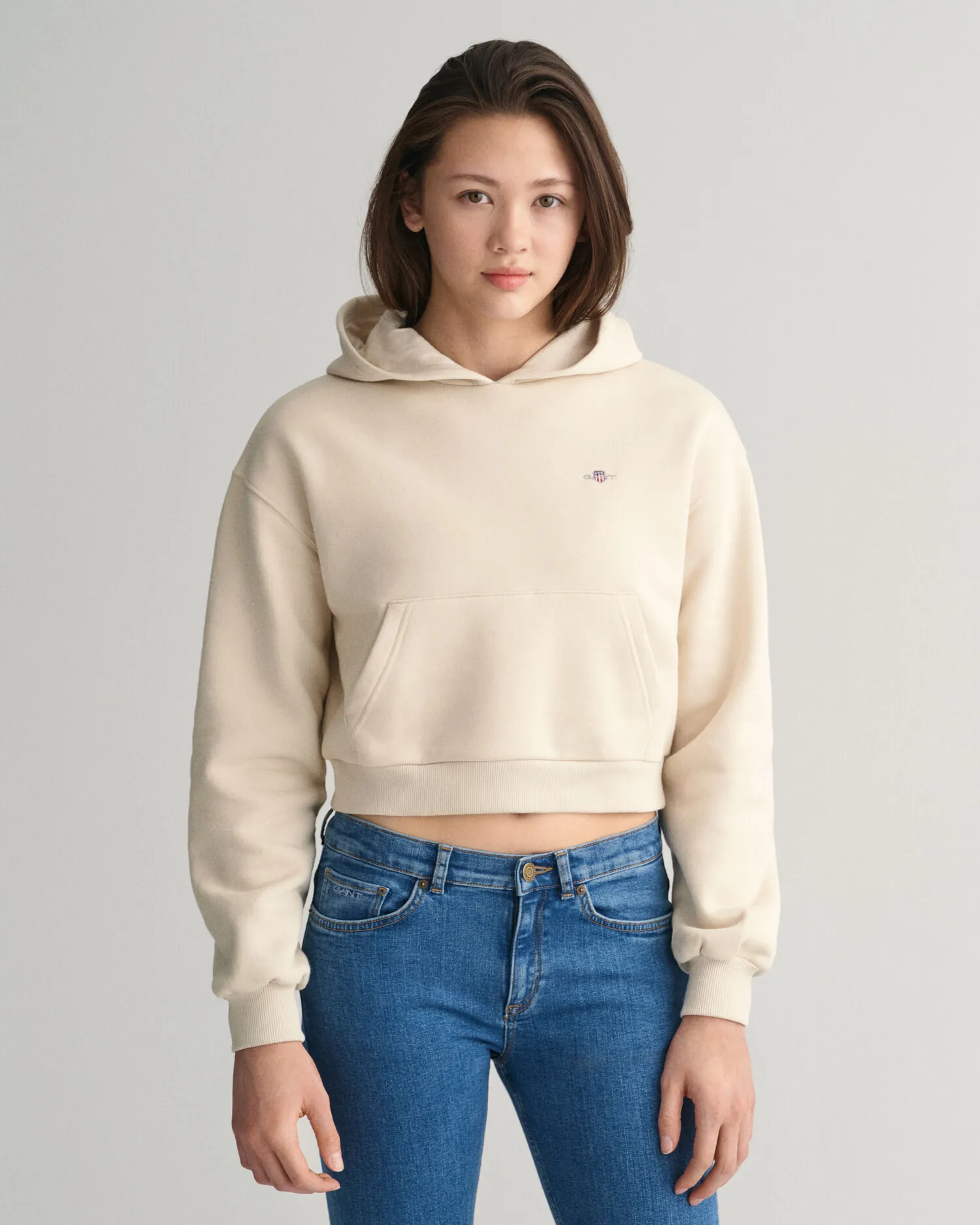 Sudadera corta con capucha Shield Teen Girls