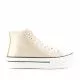 Zapatillas lona Victoria con plataforma dorada