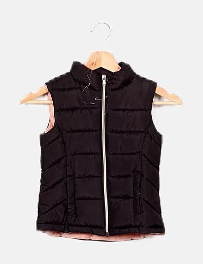 Zara Chaleco negro acolchado